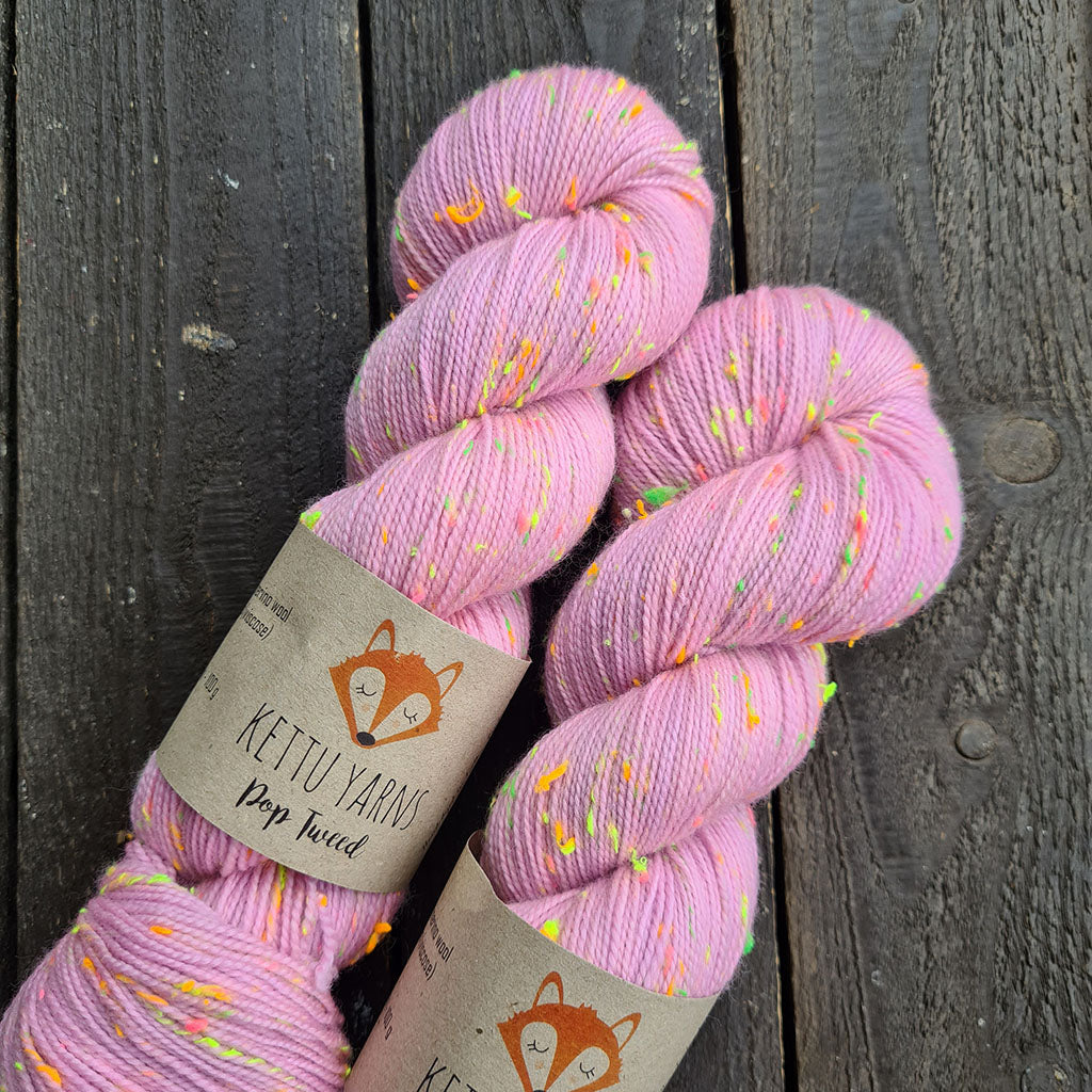 Kettu Yarns - Pop Tweed - Soft Neon Violet - 100 g