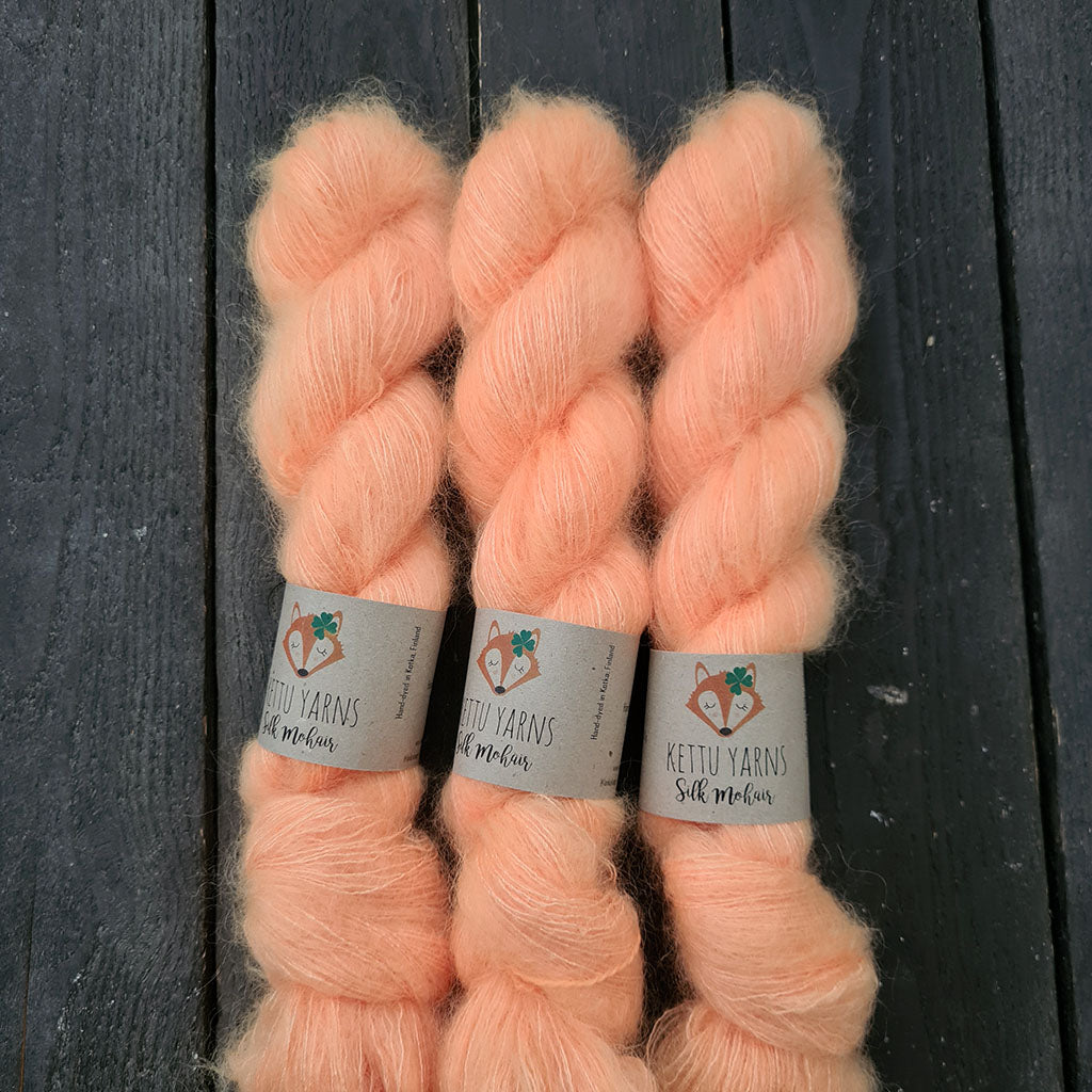 Kettu Yarns - Silk Mohair - Soft Neon Orange - 50 g
