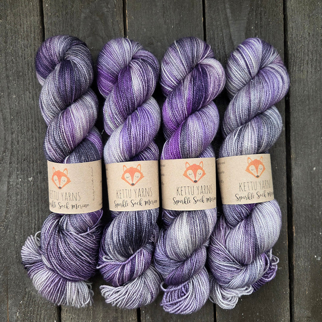 Kettu Yarns - Sparkle Sock Merino - Dancing in the Dark - 100 g