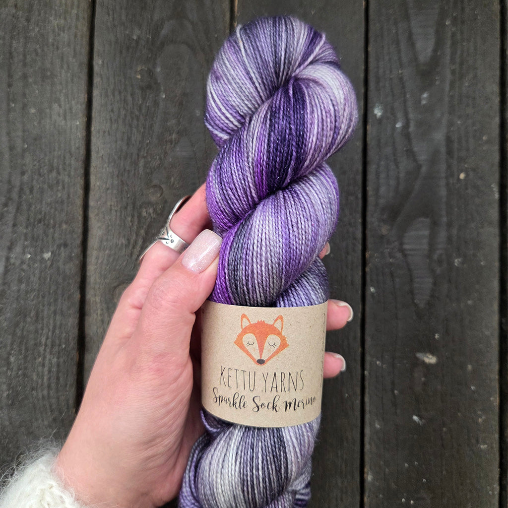 Kettu Yarns - Sparkle Sock Merino - Dancing in the Dark - 100 g