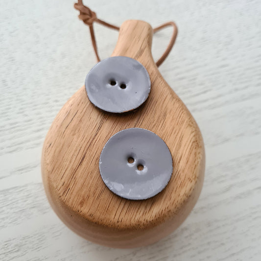 Coconut button - gray - 34 mm