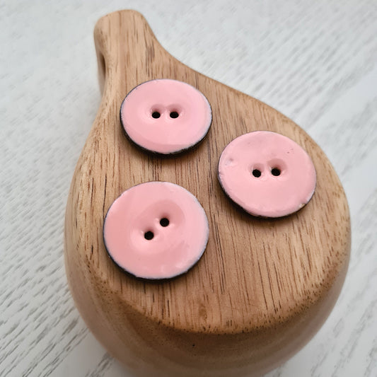 Coconut button - powder pink - 28 mm