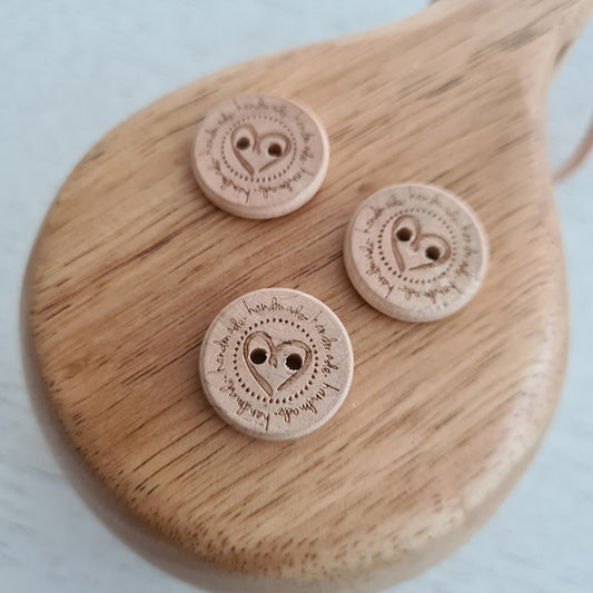 Wooden button - Handmade - 20 mm
