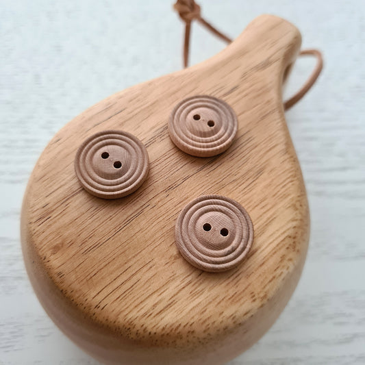 Wooden button - Natural - 20 mm
