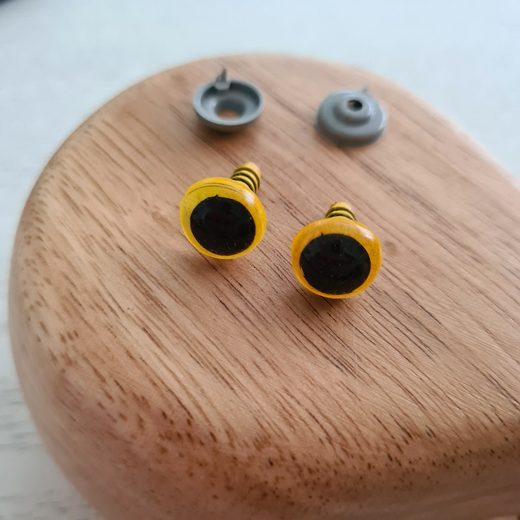 Safety eyes - yellow 12 mm